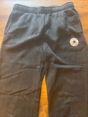 Converse Black Kids Fleece Joggers with All Star Patch